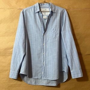 Frank & Eileen | Eileen Relaxed Button Up Shirt Striped Italian Cotton Size M